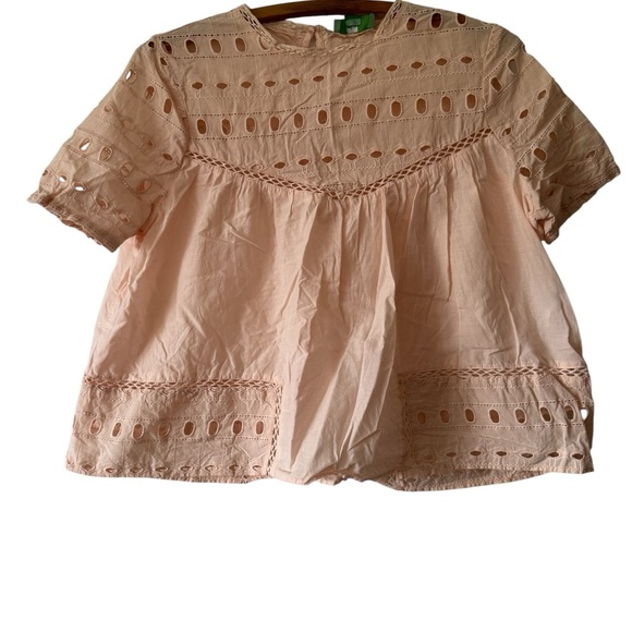 Dip Embroidered Crop Top Coastal Cottagecore Women’s Size Small - Picture 2 of 9